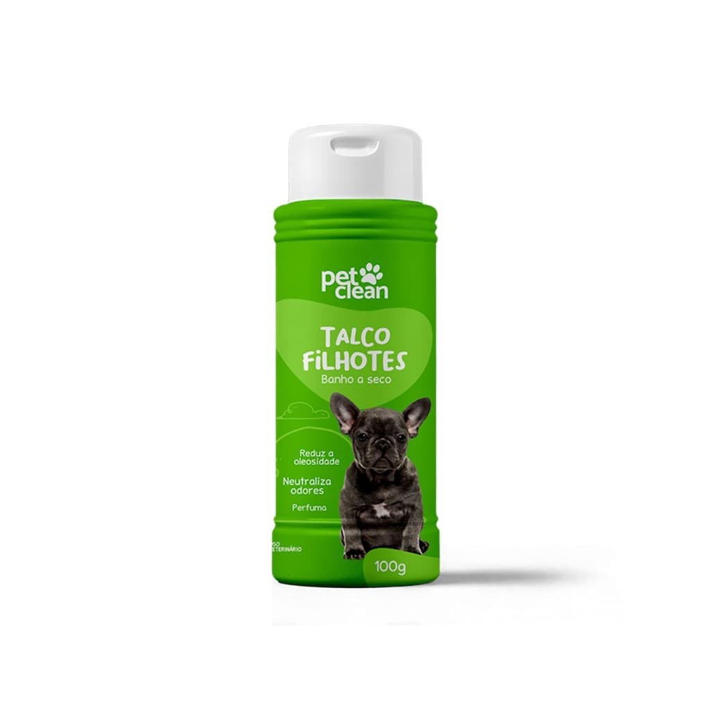 Talco Banho à Seco Filhotes para Cães 100g - Pet Clean