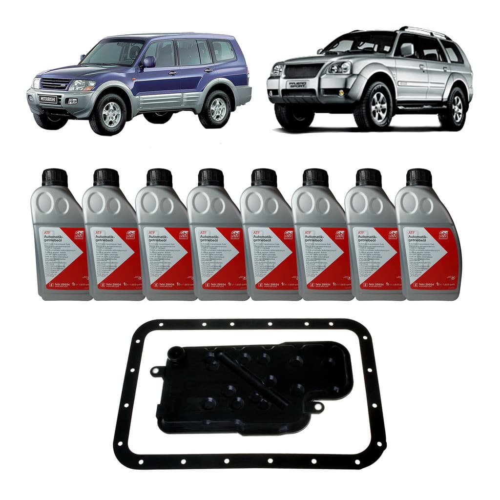 KIT TROCA ÓLEO CÂMBIO AUTOMÁTICO para MITSUBISHI PAJERO SPORT FULL TODAS 2001\... FEBI 8 LITROS