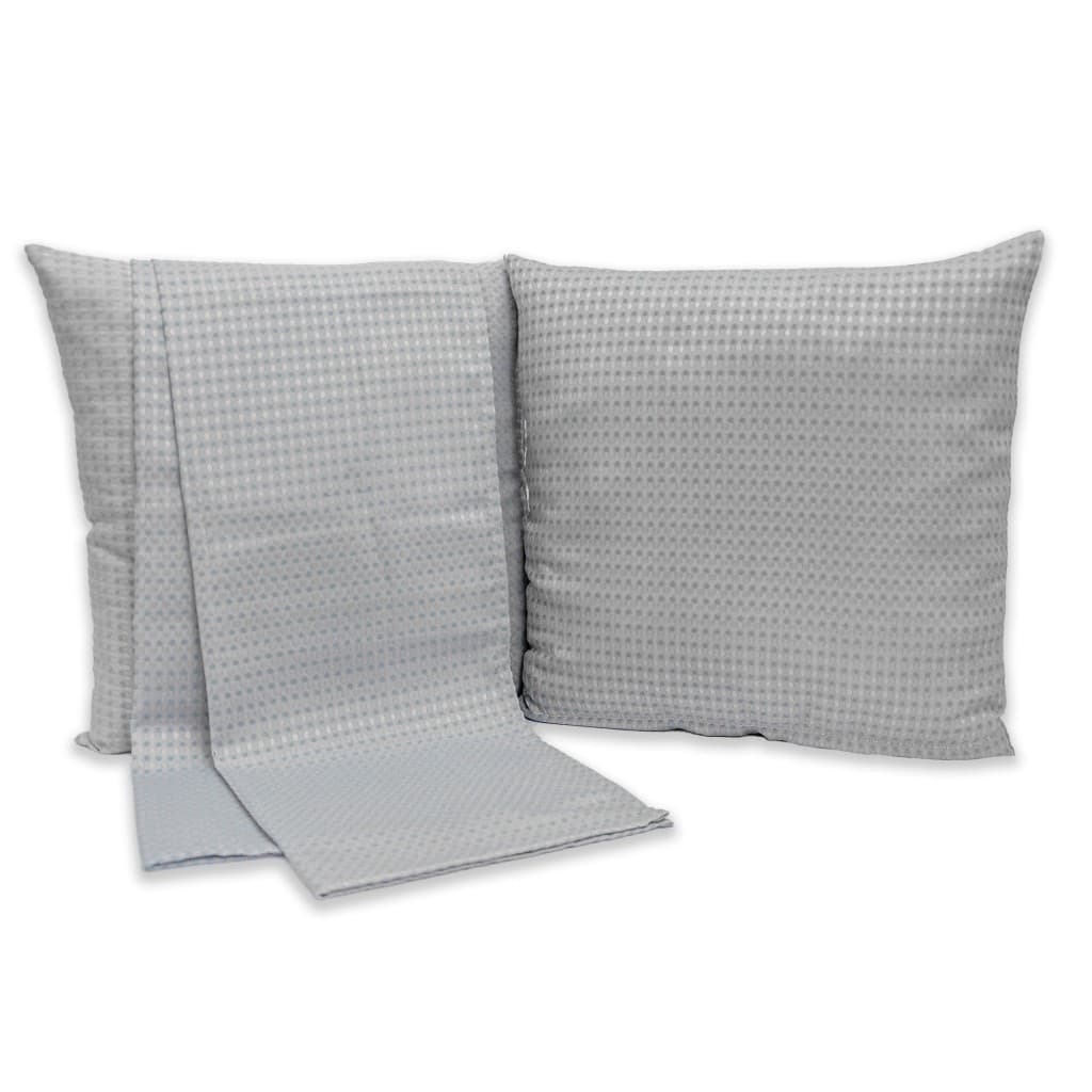 Peseira para Cama Queen com 2 Capas de Almofadas Piquet Favinho