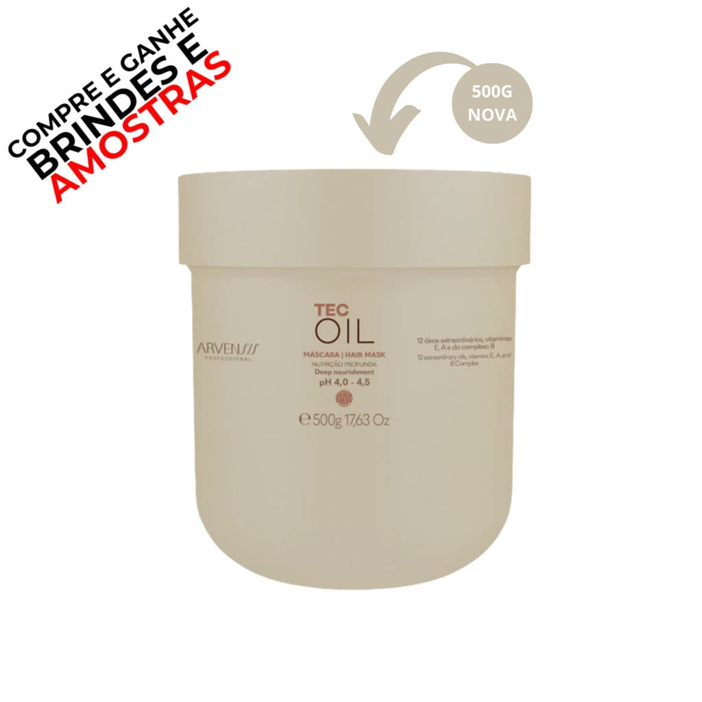 Máscara Arvensis Tec Oil Vegana - 500g
