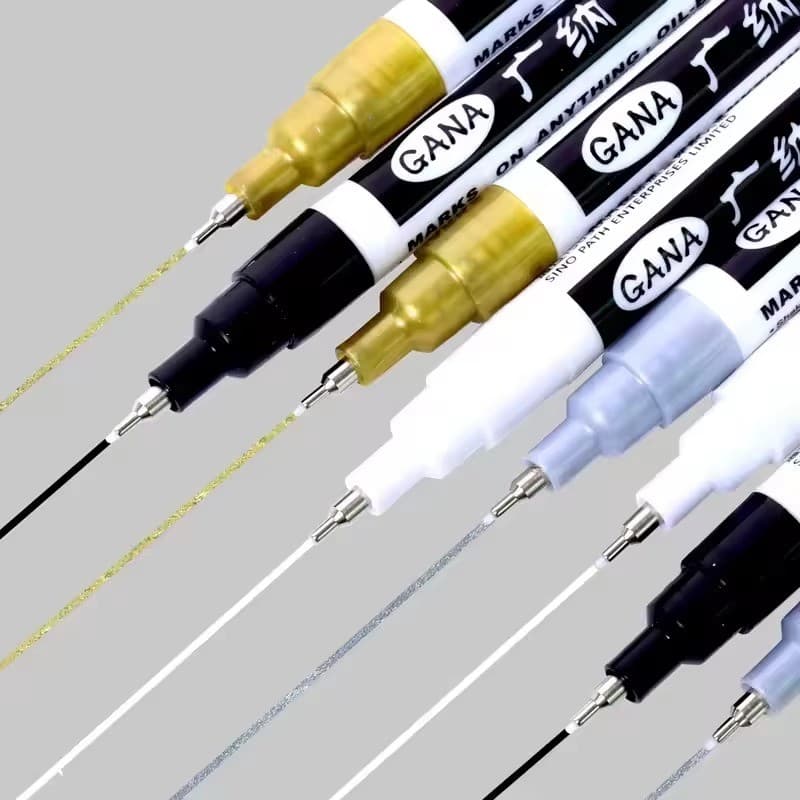 Conjunto De Canetas Marcadoras De Tinta Reflexiva DIY , 4 Unidades , Ouro Permanente , Prata , Branco E Preto , Retoque