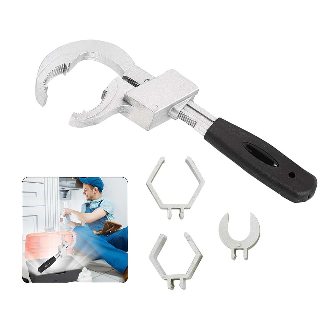 Chave de reparo para banheiro Chave universal multifuncional com extremidade aberta ajustável