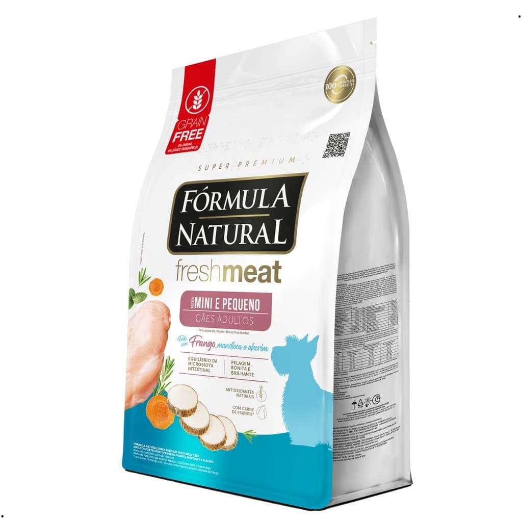 Ração Fórmula Natural Fresh Meat Ração para Cachorro Adulto Mini Pequeno Frango 2,5Kg Cães
