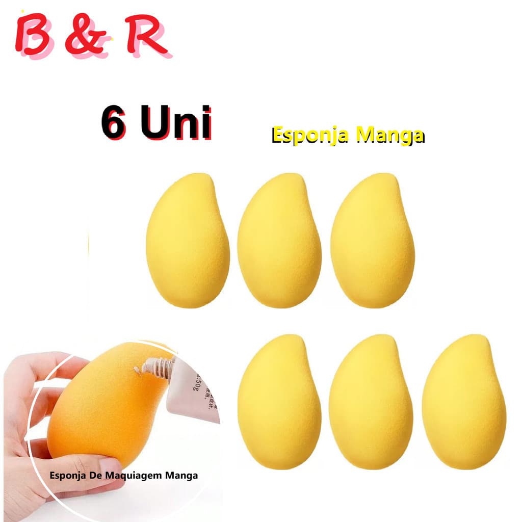 Esponja De Maquiagem Manga Amarelo