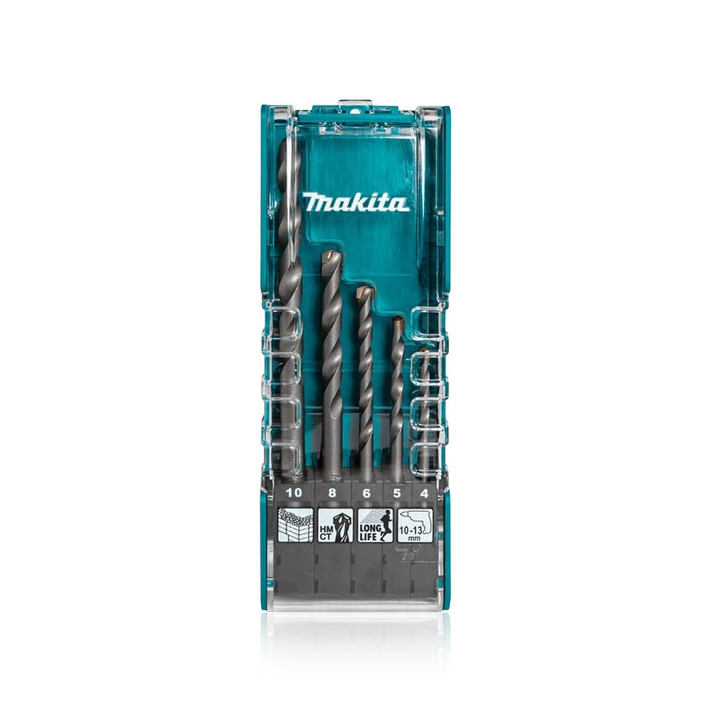 Kit Jogo de Brocas Long Life Para Concreto Com 5 Brocas E-11536 - Makita