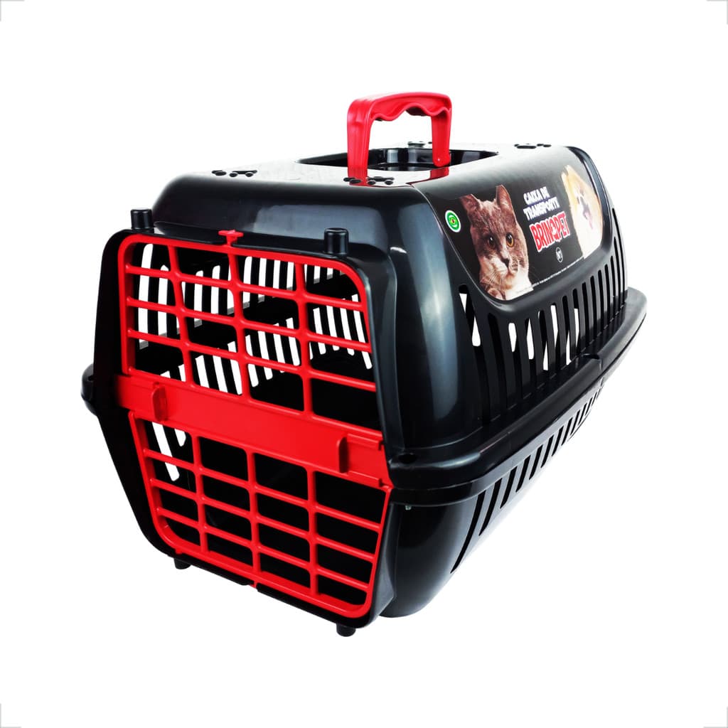Caixa de Transporte Brinqpet N2 Premium – Preto e Vermelho