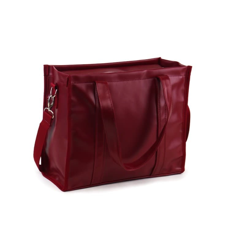 Bolsa Tote Midi com Alça Vermelho Cereja