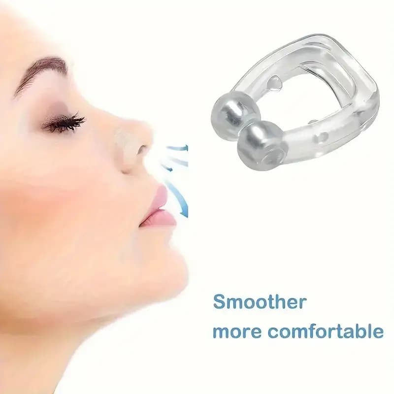 Kit 5 Und Aparelho Clipe Nasal Anti Ronco Magnético Apnéia Dilatador Nasal Sono Leve