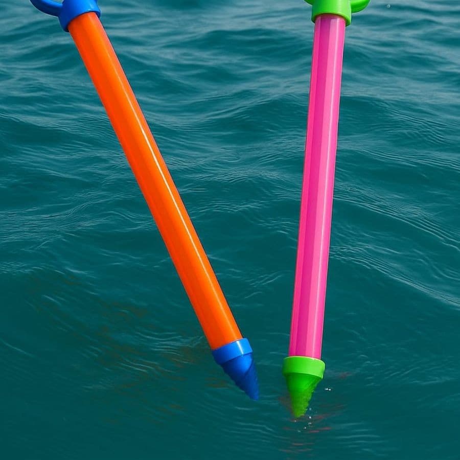 Lança-Água Longo Brinquedo Infantil Colorido 62cm para Brincar na Piscina e Praia
