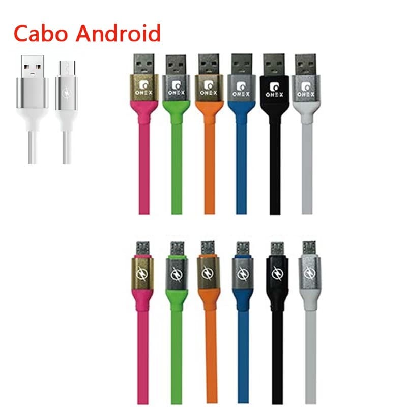 Cabo de dados de Silicone Cabo de carregamento USB Fast Rush Android Sistema Android aplicável 1.2M