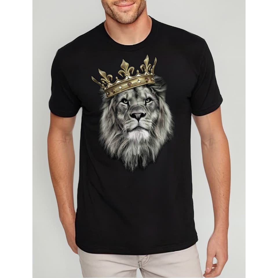 Camiseta Masculina Cristã Leão De Judá Gospel Preta