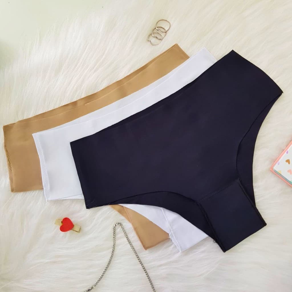 Kit 3 Calcinha CÓS ALTO 10 cm Sem Costura Tanga Laser Não Marca - Cos Mamut NA