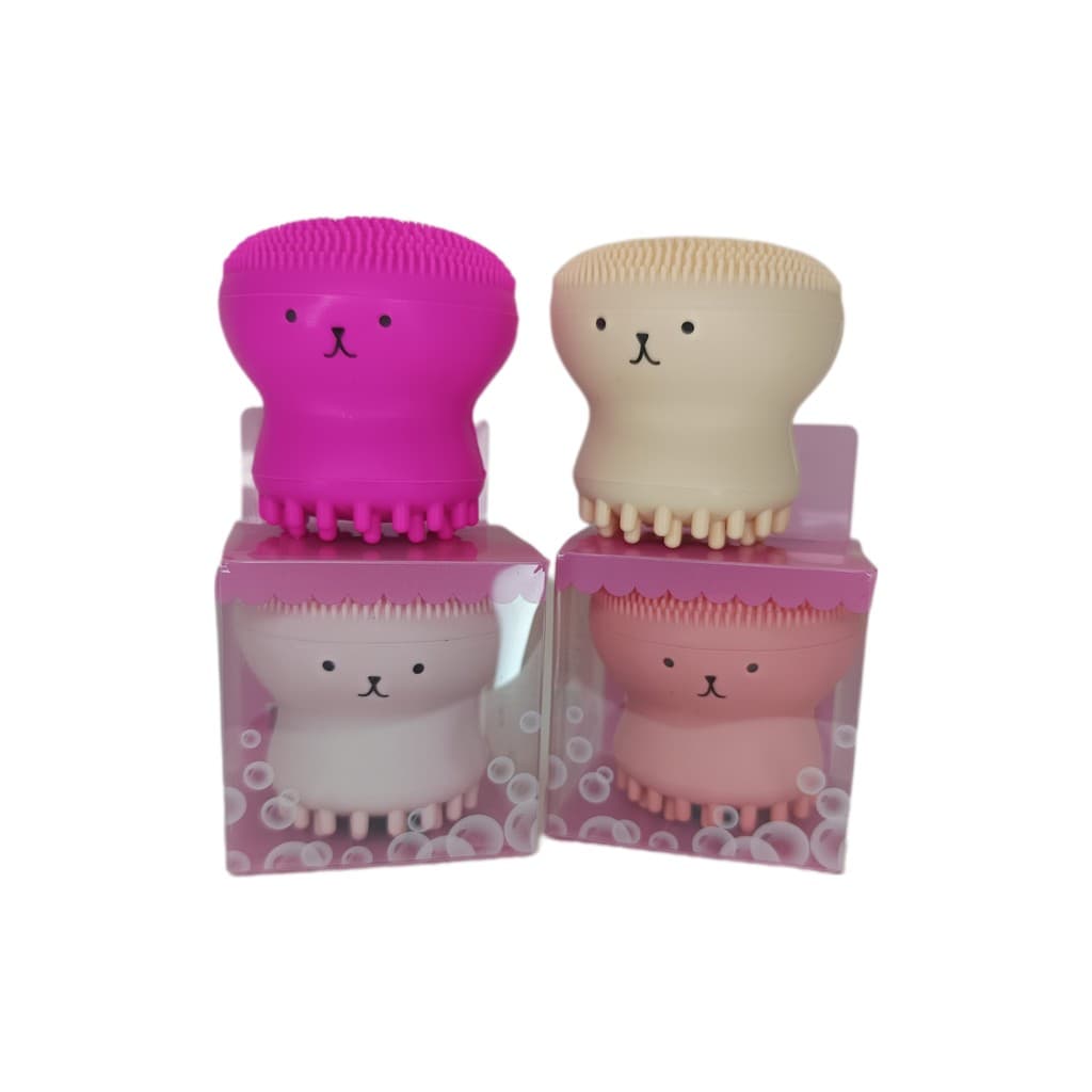 Esponja De Silicone Facial Em Formato De Água Viva Para Banho Esfoliação Limpeza Massagem Poros