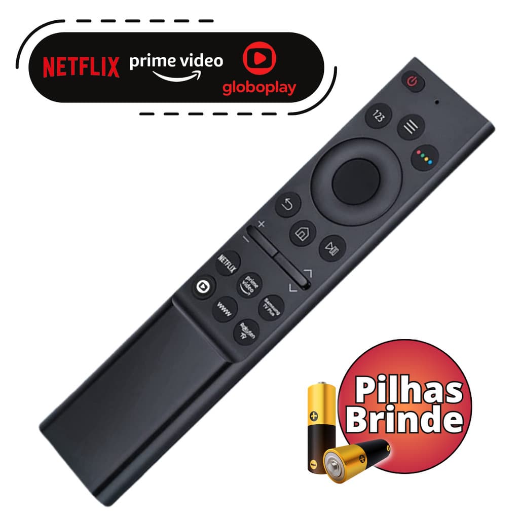 Controle Remoto Compatível Com Samsung Tv Botões Atalho Netflix Globo Prime