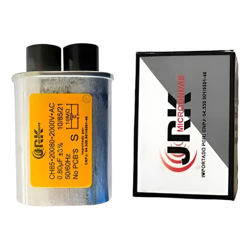 Capacitor De Alta Tensão Micro-ondas 0,80uf 2000v Jrk