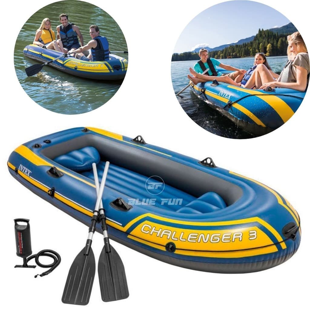 Bote Inflável Challenger 3 Com Remos e Acessórios - Intex 68370