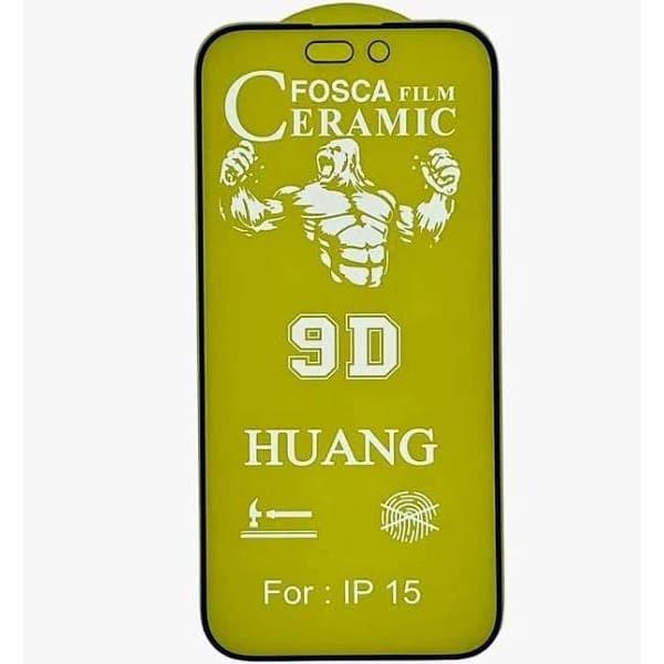 1UN Película Fosca 9D + 1UN Película 3D De Vidro + 1UN Película Cerâmica Para Iphone 15