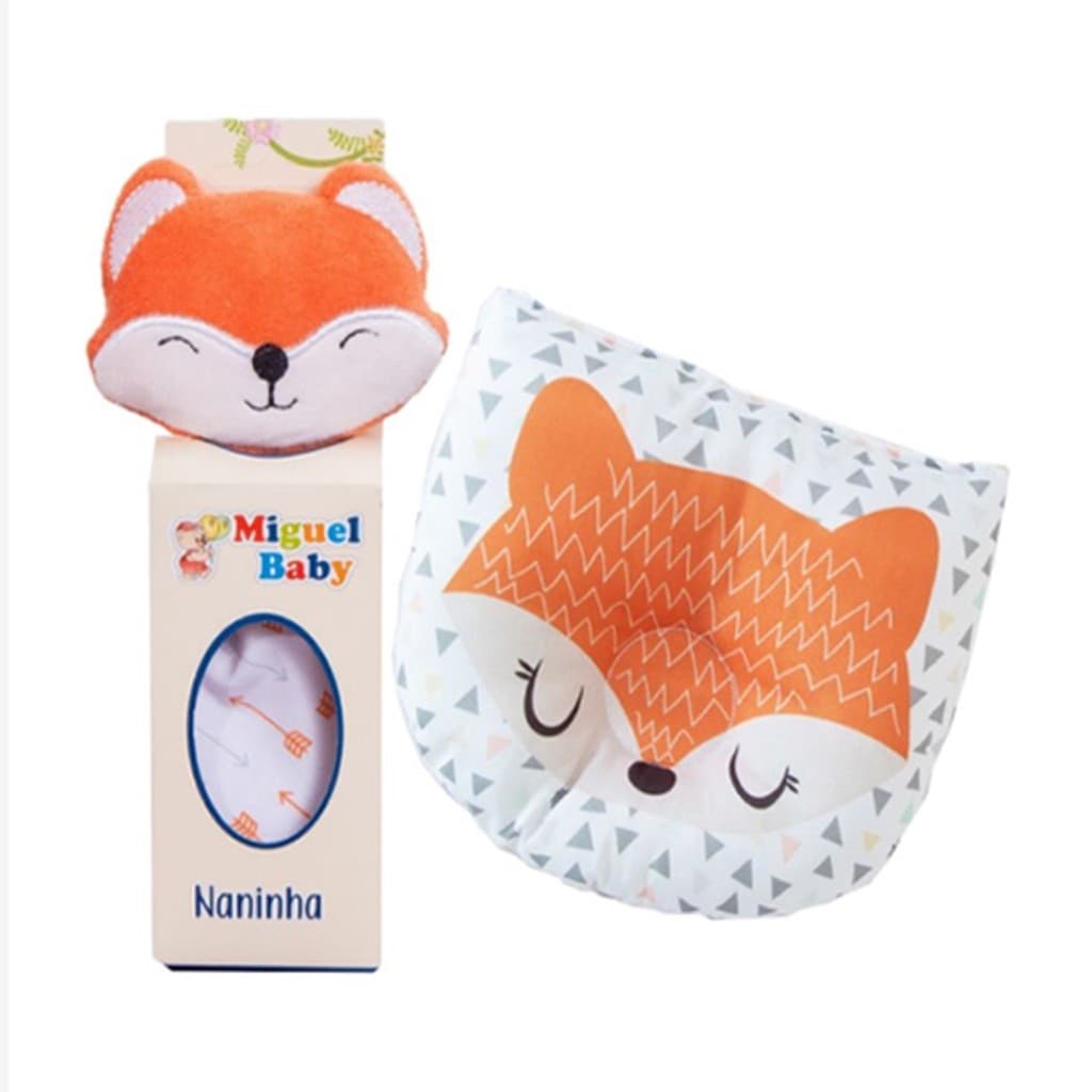 Kit Naninha Com Travesseiro Anatômico Modelador Para Bebê | 2 Peças