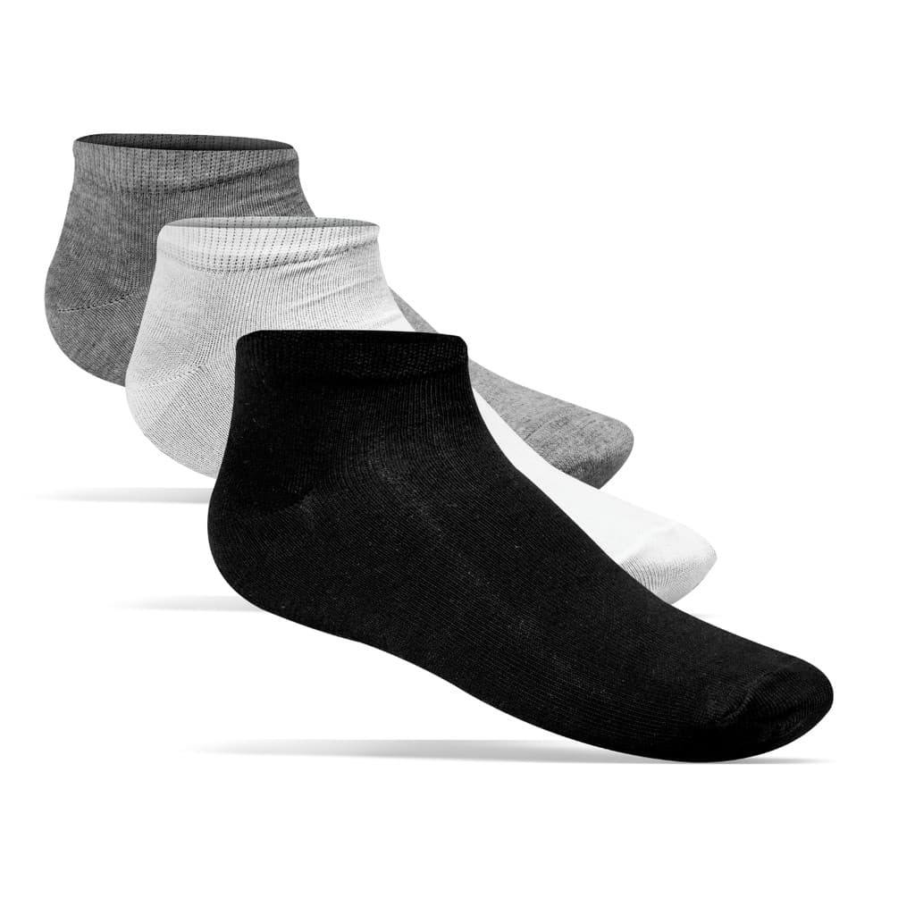 Par de Meia Cano Curto Unissex Básica 39 a 43 - KIT 3 PARES