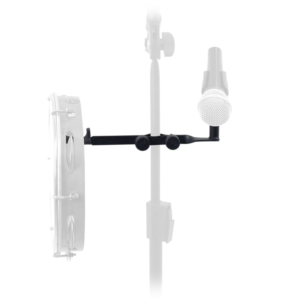 Suporte duplo para Pedestal Microfone + Pandeiro Percussão Fones ASK C9