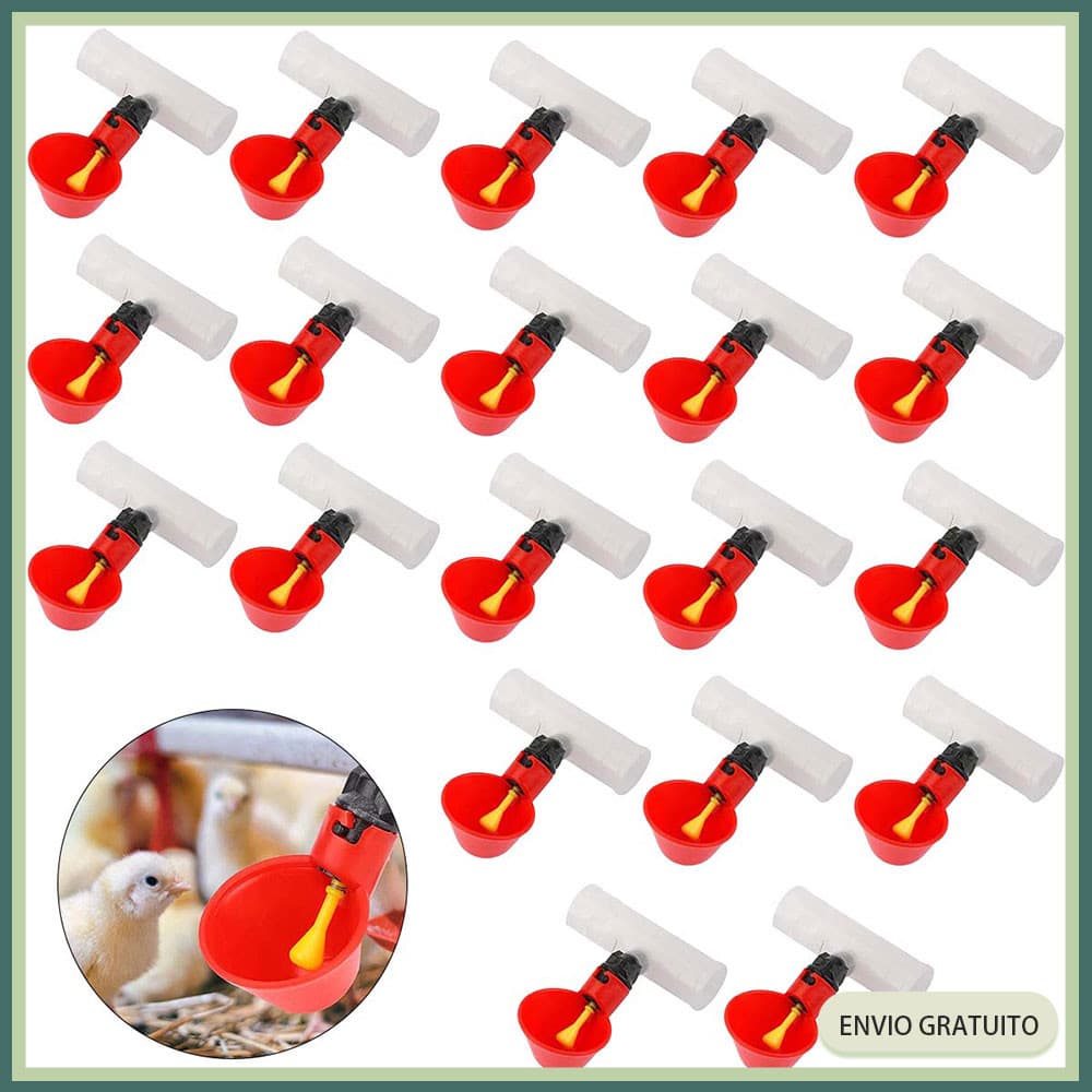 20x bebedouro automático para aves domésticas Galinha Pato Ganso Bebedouro Codorniz Pombo Bebedouro