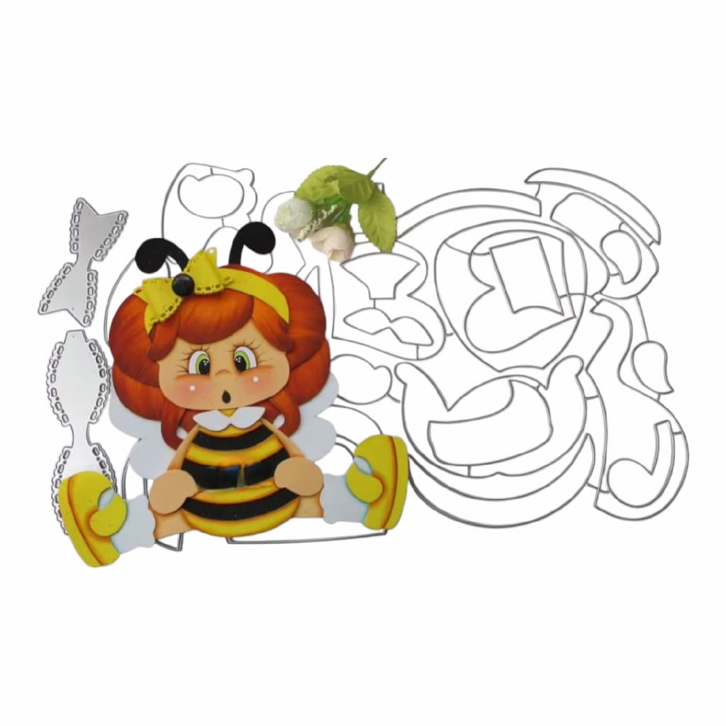 Faca De Corte E Relevo Menina Zoe Bee 25 cm