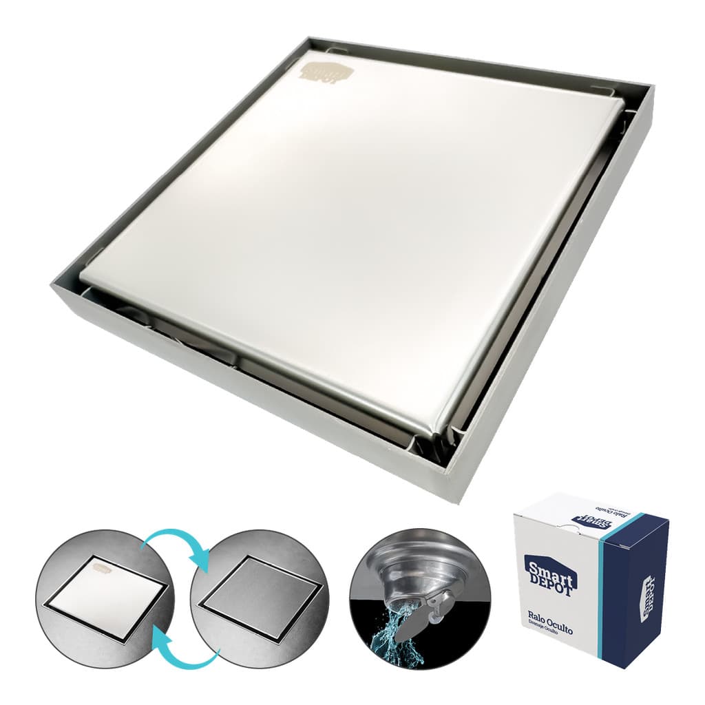 Ralo Oculto Escovado Inox Metal S/ Borda