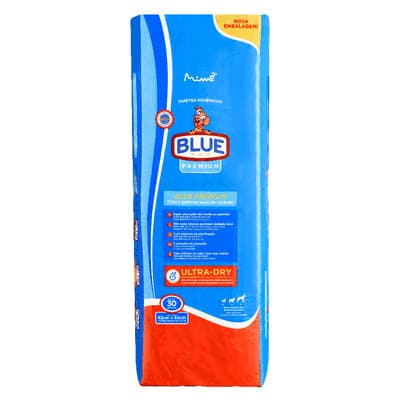 Tapete Higiênico Blue Premium 82x62cm para Cães 30 unidades