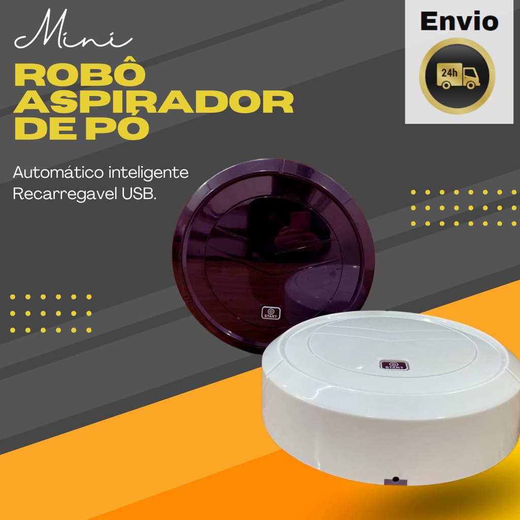 mini robô Aspirador de pó Automático Doméstico Recarregável