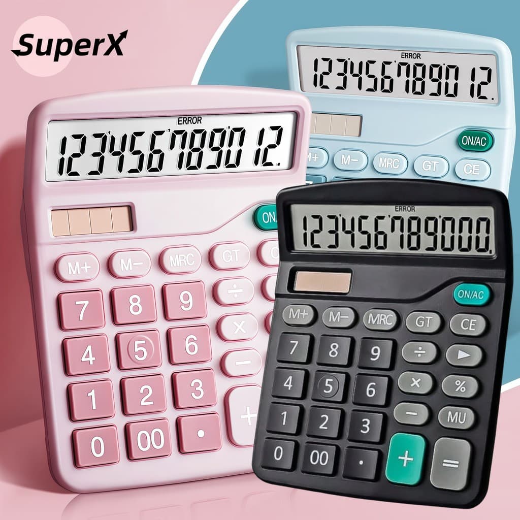 Calculadora Científica Solar Desktop Calculadoras Financeiras De Escritório De Grande Display Fofa