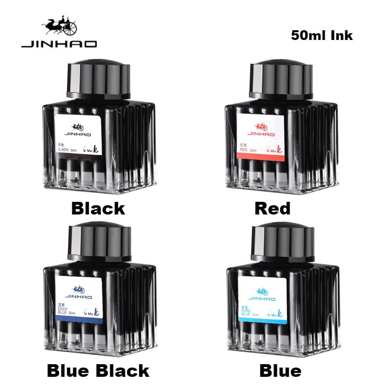 Jinhao Caneta Tinteiro Tinta 50/100ml Vidro Engarrafado Escrita Material Escolar De Escritório