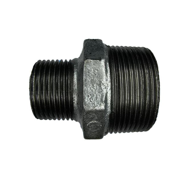 Niple Duplo Com Redução Galvanizado 1 Polegada Para 3/4