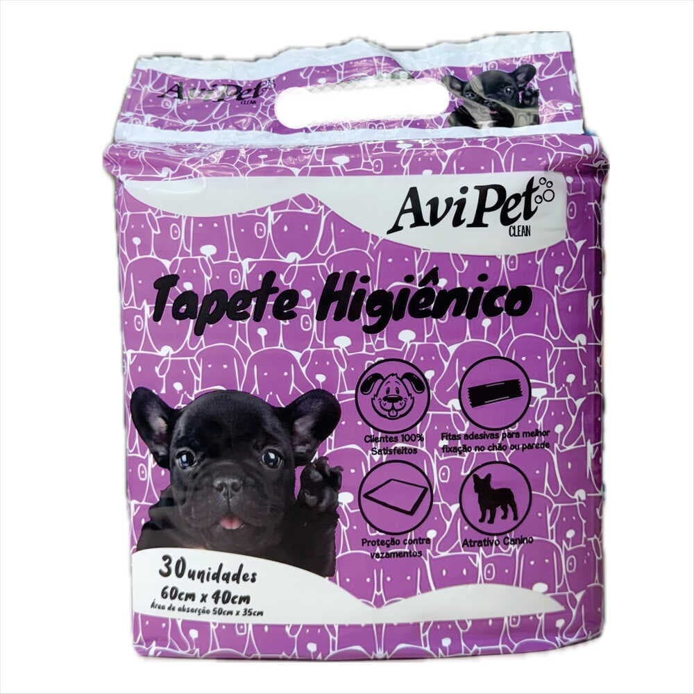 Tapete Higiênico Avipet Clean Cães 60x40cm c/ 30 unidades
