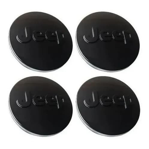 Kit Calota Meio Tampa Roda Jeep Renegade E Compass Preto