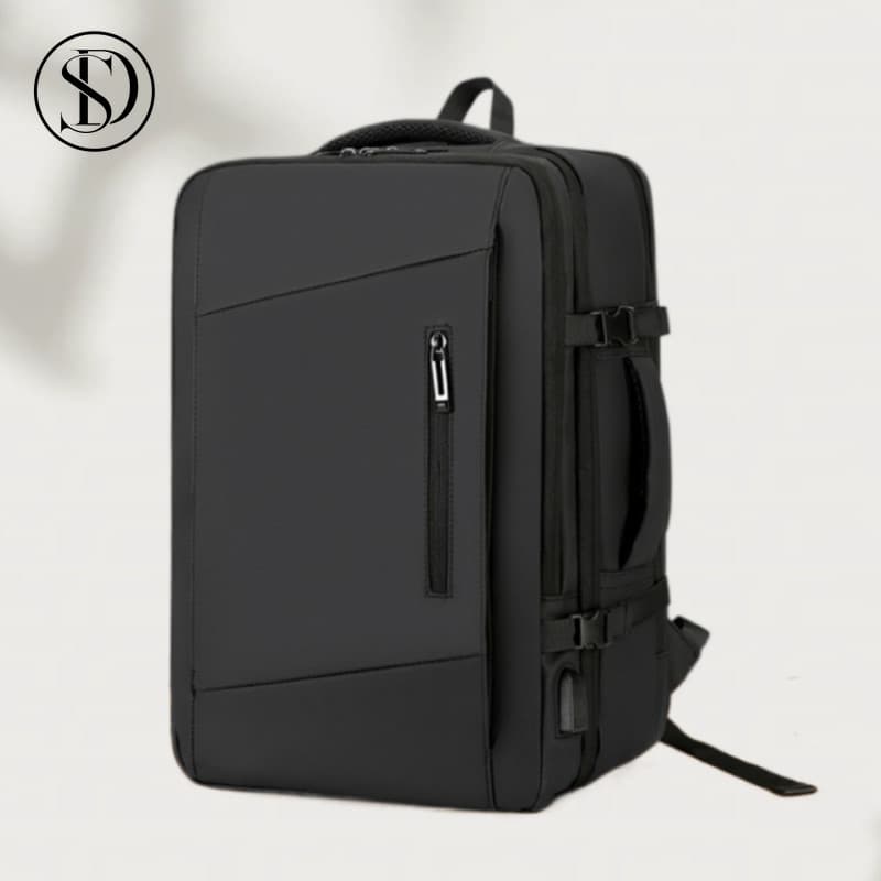 Mochila para portátil multifunções de 15,6” reforçada e à prova de água para homem