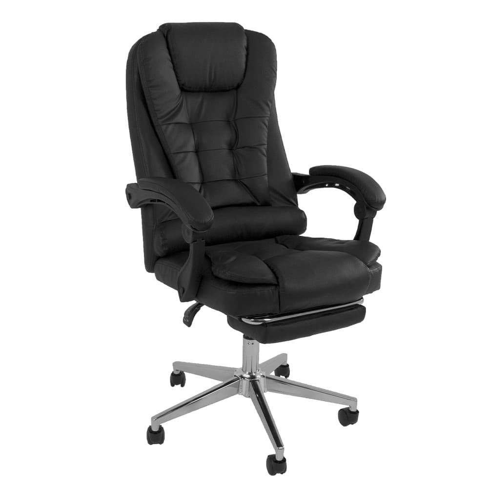 Cadeira De Escritório Presidente Ergonômica Apoio Para Pés