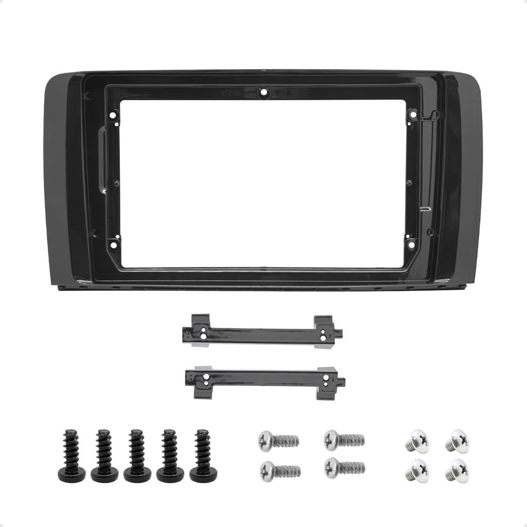Moldura 2 Din 9 Pol Mercedes Classe R 2006/2011 Black Piano