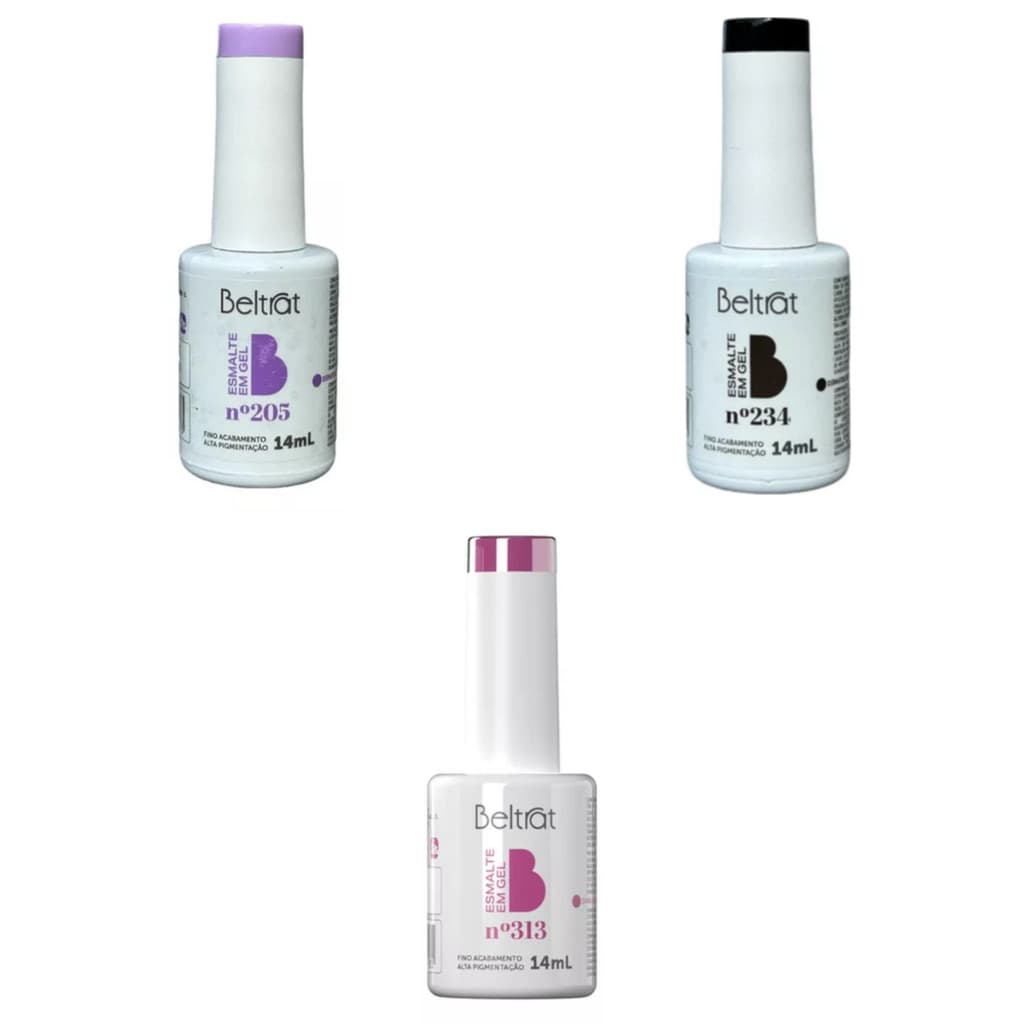 Kit Esmalte em Gel Beltrat 14ml 205 + 234 +313