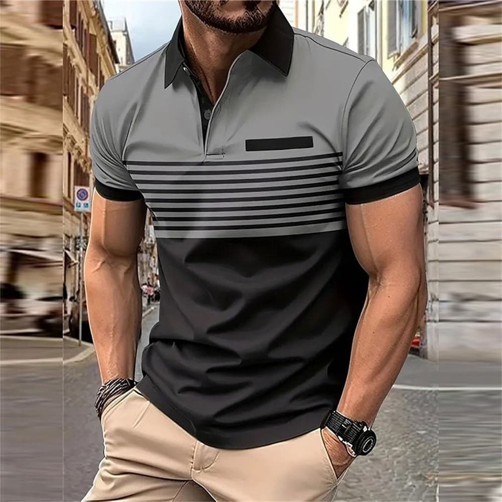 Camisa Polo Masculina Listrada Casual