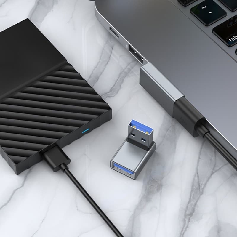 RUN USB 3.0 Para Fêmea Adaptador Conector 3 0 Cabeçalho 90 Graus Acima Ângulo Direito
