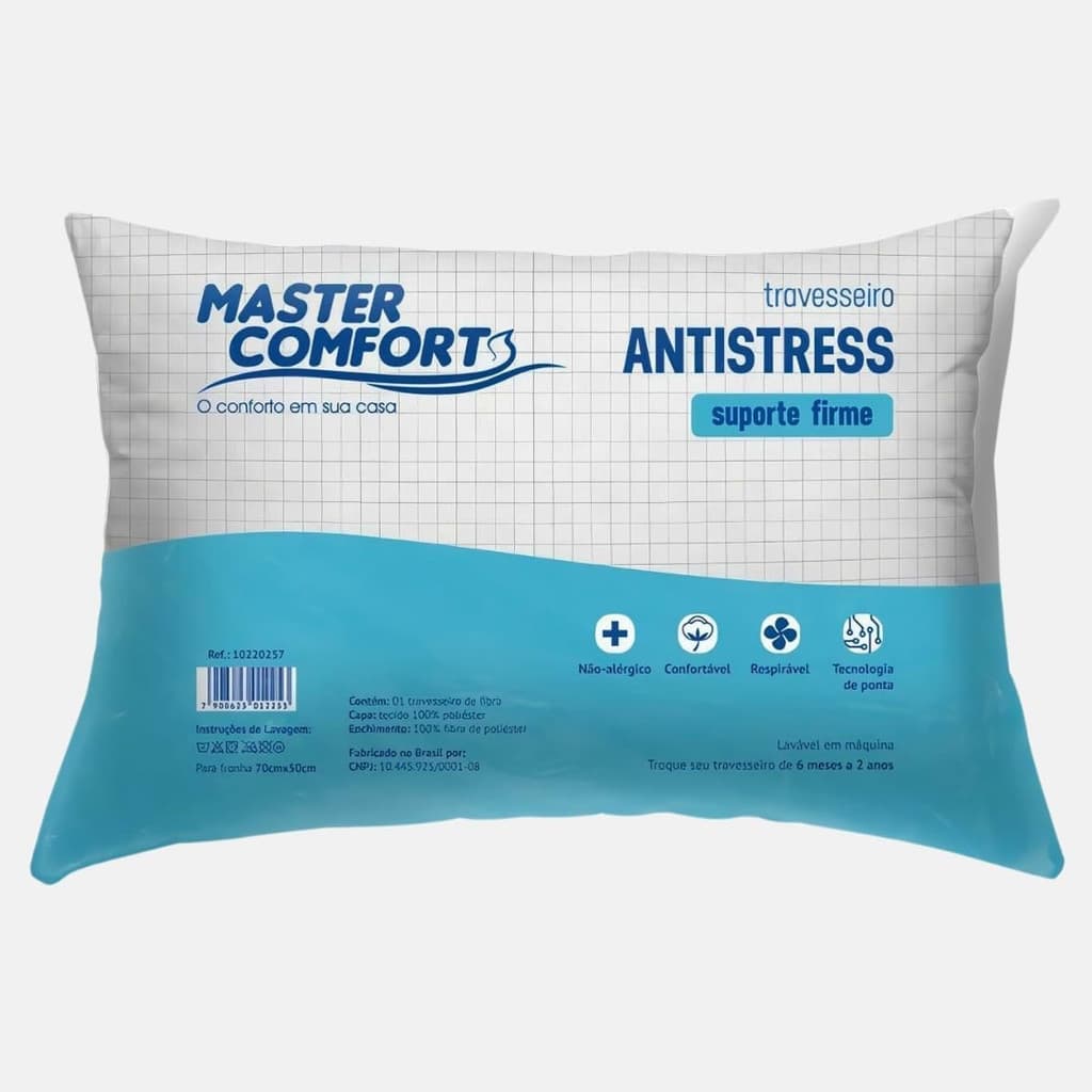 TRAVESSEIRO ANTISTRESS COM SUPORTER FIRME MASTER COMFORT