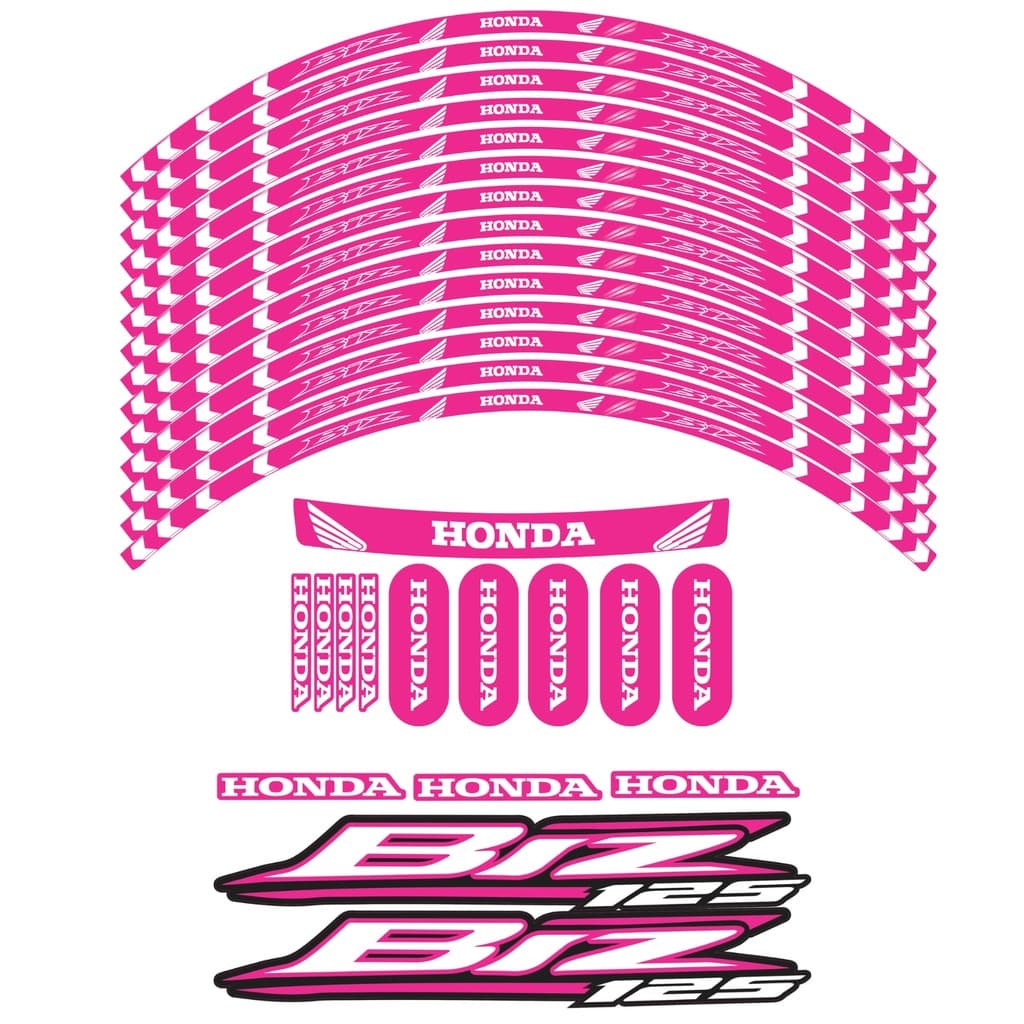 Adesivos Honda Biz Completo tanque e Roda Rosa + Brinde