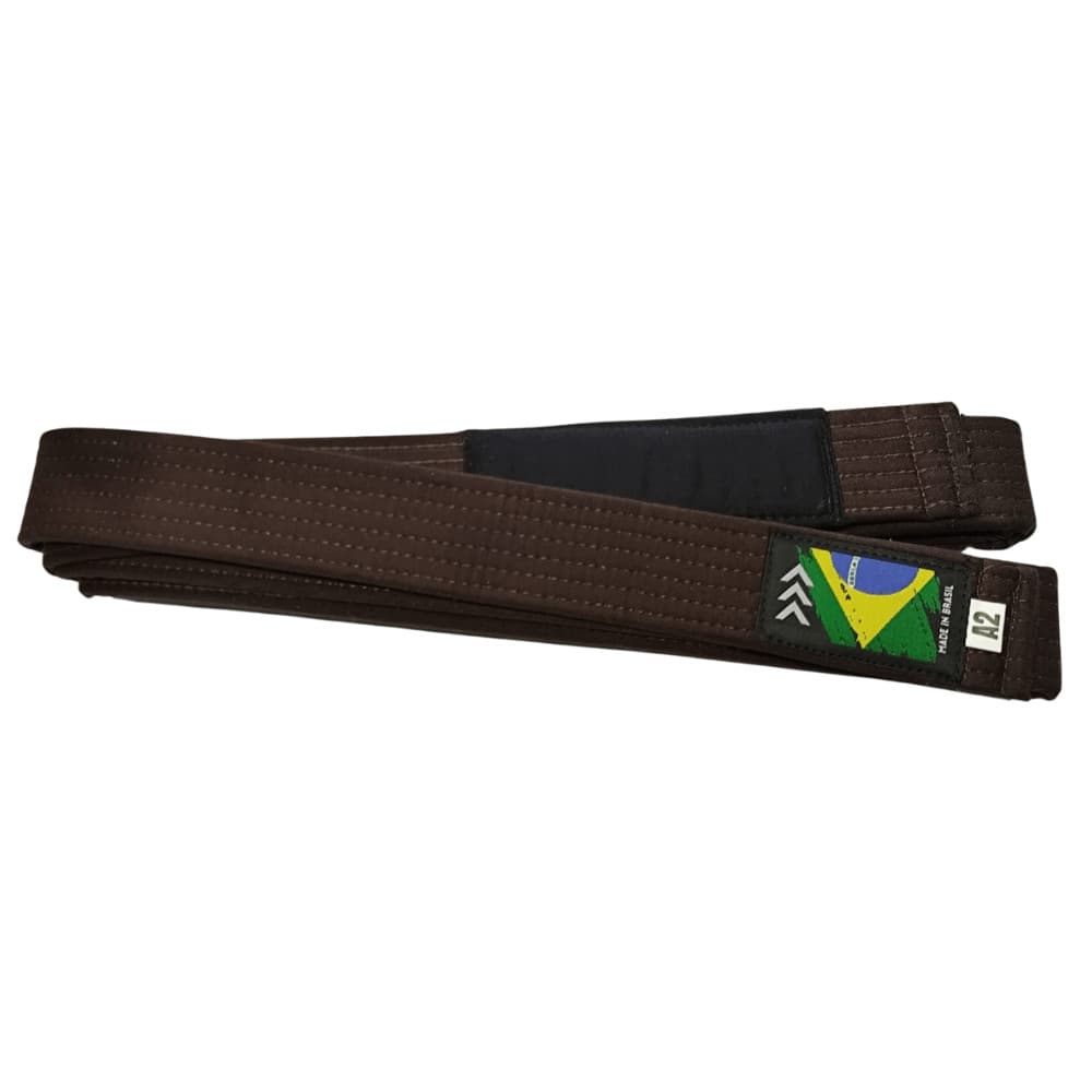 Faixa de Jiu Jitsu MK Brasil Marrom Ponta Preta