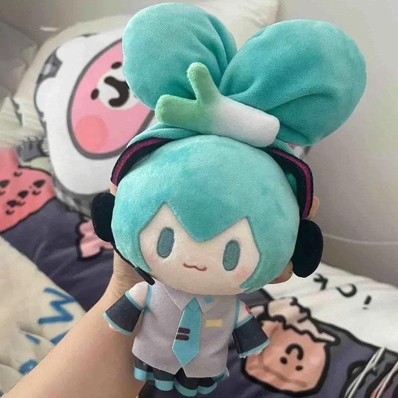 15cm Hatsune Miku Kawaii Q Versão Figura Boneca De Pelúcia Anime Periférico Brinquedo Coleção Modelo Ornamento Brinquedo