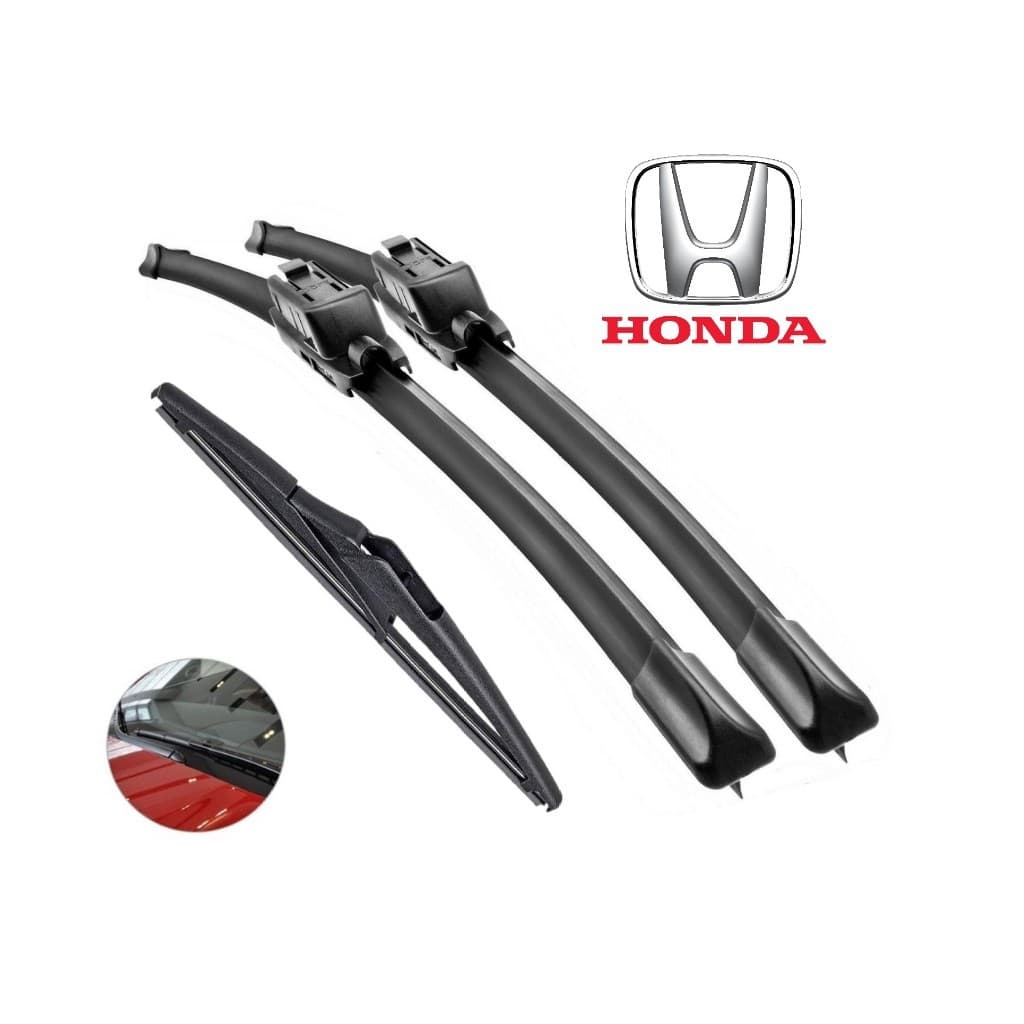 Jogo Palhetas Limpador de Parabrisa Silicone Chuva Honda Civic Fit City Accord Hr-v Wr-v