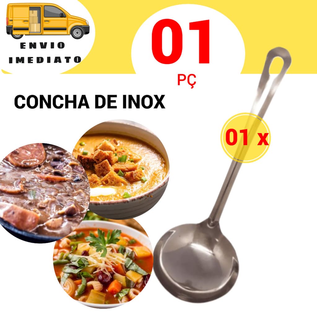 Concha de Inox para Cozinha  Resistente Cozinha Restaurante Bar Buffet Atacado Aço Inoxidável