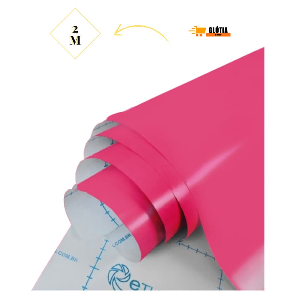 Adesivo Vinil Pink 2 Metros envelopamento de Geladeiras, Móveis, Plotagem em geral
