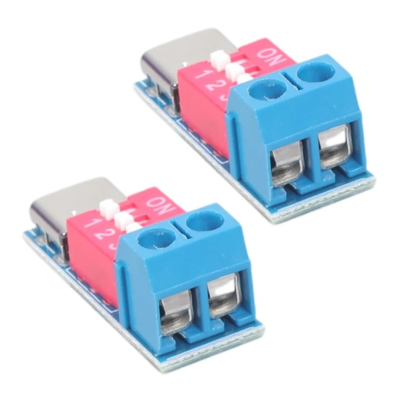 HL 2 Peças USB C PD3 0 2 0 Placa De Módulo De Gatilhos Com Tensões De Saída Ajustáveis
