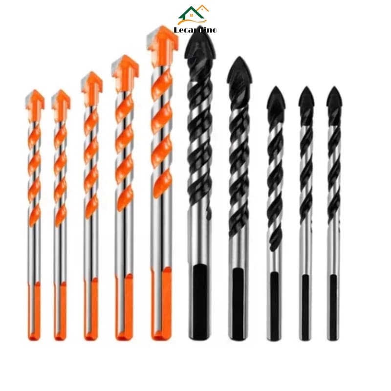 16pçs Broca Triangular Multifuncional De 3-12mm Para Telha De Perfuração , Concreto , Parede , Metal E Madeira Brocas
