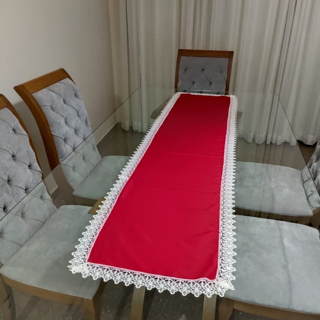 Trilho de Mesa Jantar Decorativo Maquinetado 40x170 Varias Cores Promoção